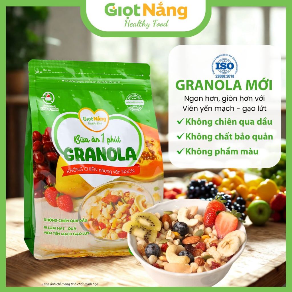 Granola Giọt Nắng Mới Không Chiên Giòn Ngon Với Viên Yến Mạc - TikTok ...